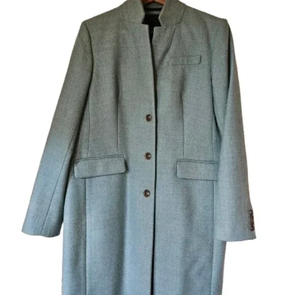 J. Crew Regent Wool Coat SZ 14 Blue - Picture 11 of 12
